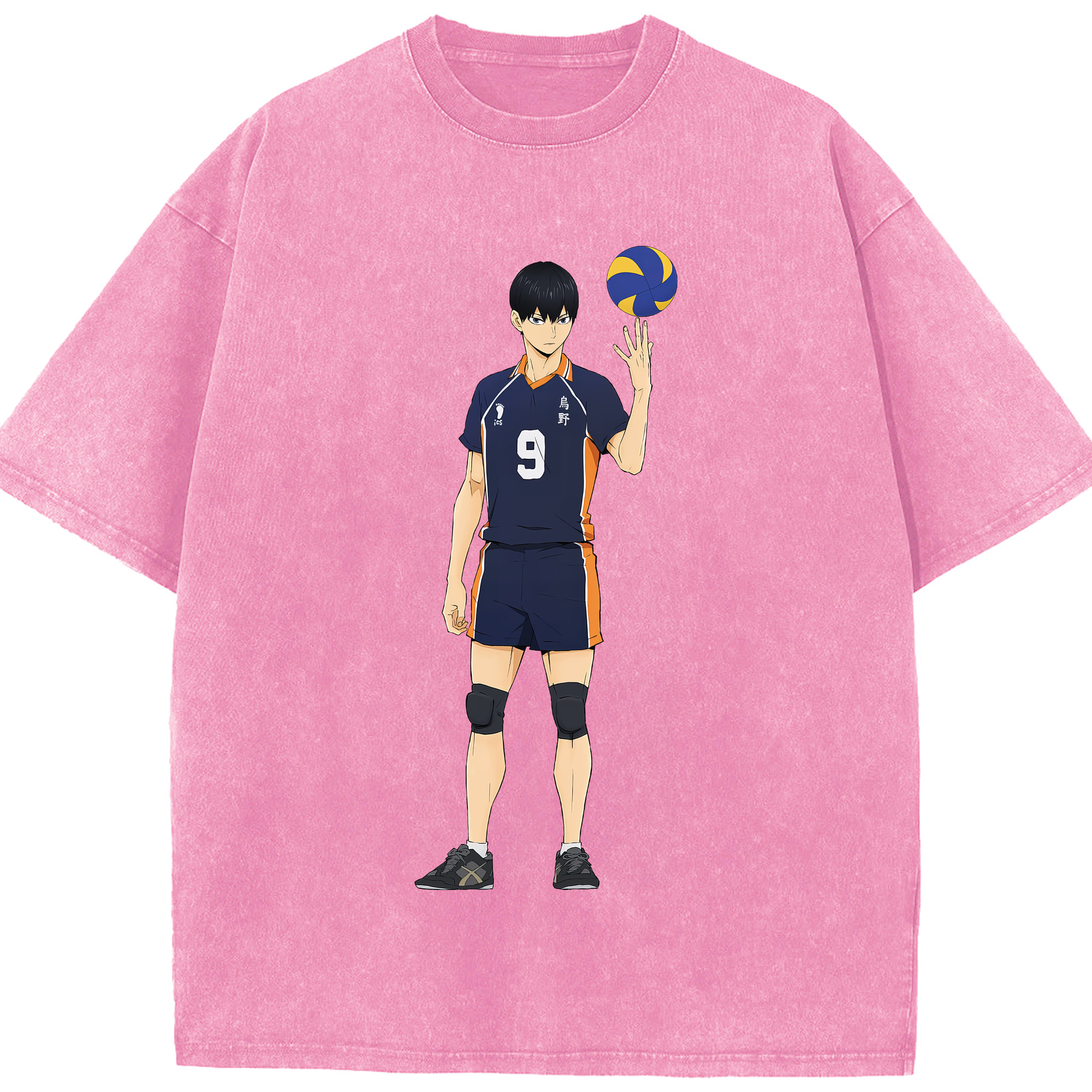 （画像用） ハイキュー!! Haikyu!! 綿100% ヴィンテージ風 半袖Tシャツ（フロントプリント）